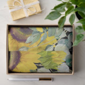 Gouden Zonnebloem Eucalyptus Groenelementen Tissuepapier (Geschenk)