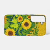 Gouden Zonnebloem Field Design Samsung Galaxy Hoesje (Achterkant horizontaal)