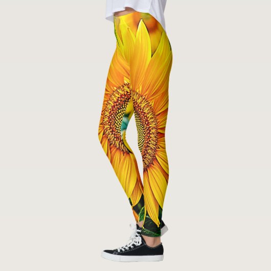 Gouden Zonnebloem Field Serenity Design Leggings (Links)