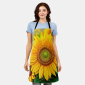 Gouden Zonnebloem Field Serenity Design Schort (Gedragen)