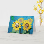 Gouden Zonnebloem gefeliciteerd Kaart (Gele Bloem)