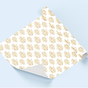 Gouden Zonnebloem Hamsa Hand Cadeaupapier