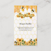 Gouden Zonnebloem Honingraat Honingbij Baby shower Informatiekaartje (Voorkant)