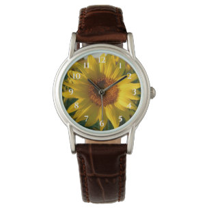 gouden zonnebloem horloge
