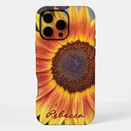 gouden zonnebloem iPhone hoesje (Achterkant)