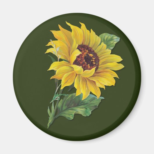 gouden zonnebloem magneet (Voorkant)