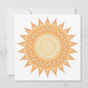 Gouden Zonnebloem Mandala - Licht in je Kaart