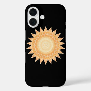 "Gouden Zonnebloem Mandala – Licht in Jou" iPhone 16 Hoesje