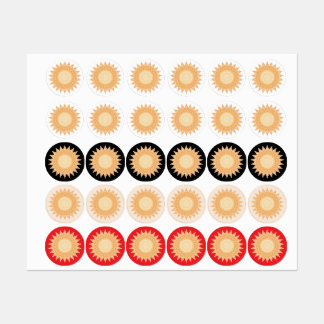 "Gouden Zonnebloem Mandala – Licht in Jou" Labels