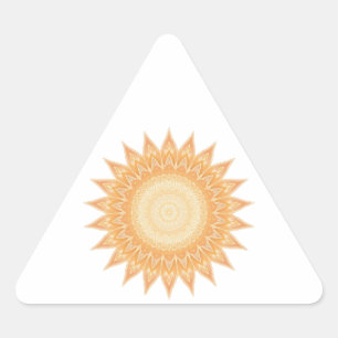 "Gouden Zonnebloem Mandala – Licht in Jou" Sticker