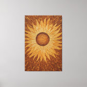 Gouden Zonnebloem met Getextureerde Bloembladeren Canvas Afdruk (Voorkant)