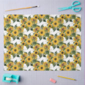 Gouden Zonnebloem Ontwerp 7 Tissuepapier (Craft)