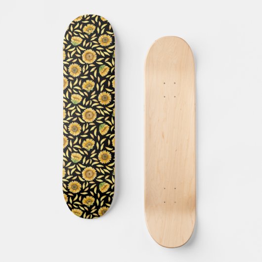 gouden zonnebloem persoonlijk skateboard (Voorkant)