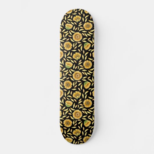 gouden zonnebloem persoonlijk skateboard (Voorkant)