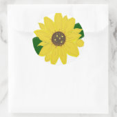 gouden zonnebloem ronde sticker (Tas)