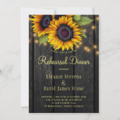 Gouden zonnebloem rustieke schuur hout repetitie d kaart (Voorkant)