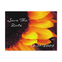 Gouden Zonnebloem Save Datum Bruid Bruidegom Huwel