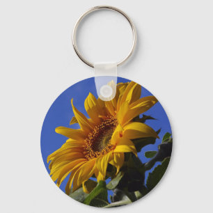gouden zonnebloem sleutelhanger