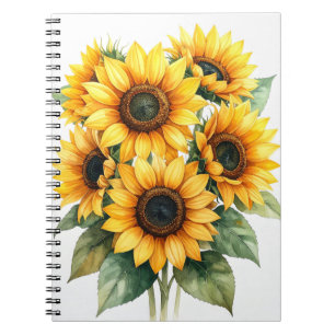 Gouden Zonnebloem Spiraal Notebook Notitieboek