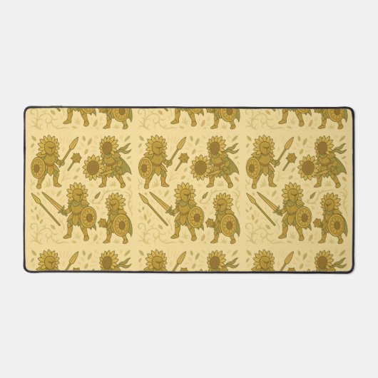 Gouden Zonnebloem Strijder Kunst Bureaumat (Voorkant)