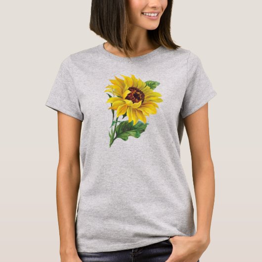 gouden zonnebloem t-shirt (Voorkant)