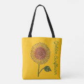 gouden zonnebloem tote bag (Achterkant)