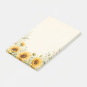 Gouden Zonnebloem Tuin Aquarel Post-it® Notes (Schuin)