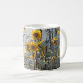 Gouden Zonnebloem Veld Waterverf Mok (Voorkant rechts)