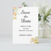 Gouden Zonnebloem vlinder Weide Bruiloft Save The Date (Staand voorkant)