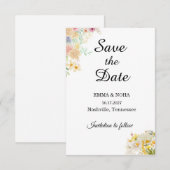 Gouden Zonnebloem vlinder Weide Bruiloft Save The Date (Voorkant / Achterkant)