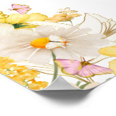 Gouden Zonnebloem vlinder Weide welkomstbord Poster (Hoek)