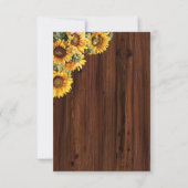 Gouden Zonnebloemen Bedankt Card (Achterkant)