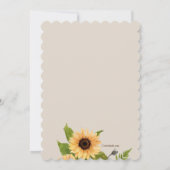 Gouden Zonnebloemen Kaart (Achterkant)
