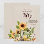Gouden Zonnebloemen Kaart (Voorkant / Achterkant)