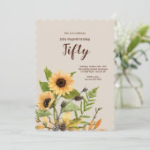 Gouden Zonnebloemen Kaart (Staand voorkant)