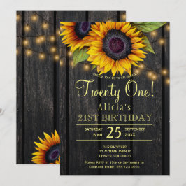 Gouden zonnebloemen land schuur hout eenentwintig kaart