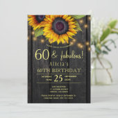 Gouden zonnebloemen land schuur hout zestig fantas kaart (Staand voorkant)