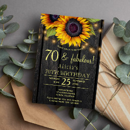 Gouden zonnebloemen land schuur hout zeventig fabu kaart