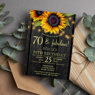 Gouden zonnebloemen land schuur hout zeventig fabu kaart