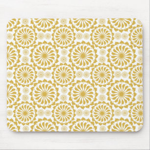 Gouden zonnebloemen patroon muismat
