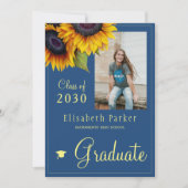 Gouden zonnebloemen PHOTO Collage graduparty Kaart (Voorkant)