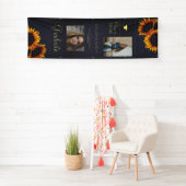 Gouden zonnebloemen PHOTO Collage graduparty Spandoek (Insitu)