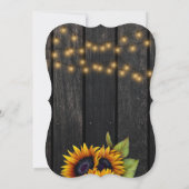 gouden zonnebloemen, plattelandshout kaart (Achterkant)