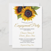 Gouden zonnebloemen rustiek stijlvol elegant verlo kaart (Voorkant)