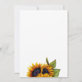 Gouden zonnebloemen rustiek stijlvol elegant verlo kaart (Achterkant)