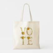 Gouden Zonnebloemen Stemmen Tote Bag (Achterkant)