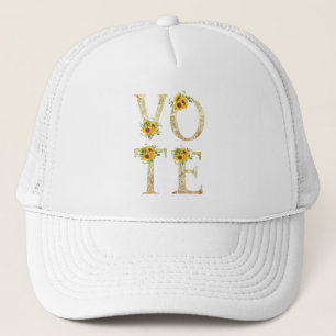 Gouden Zonnebloemen Stemmen Trucker Pet
