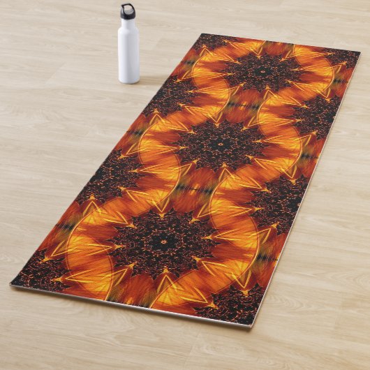 Gouden zonnebloemen..... yogamat (In situ)