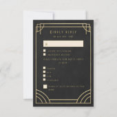 Gouden Zonnebruiloft RSVP Kaartje (Achterkant)