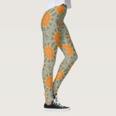 Gouden zonnen geometrisch ontwerp leggings (Rechts)